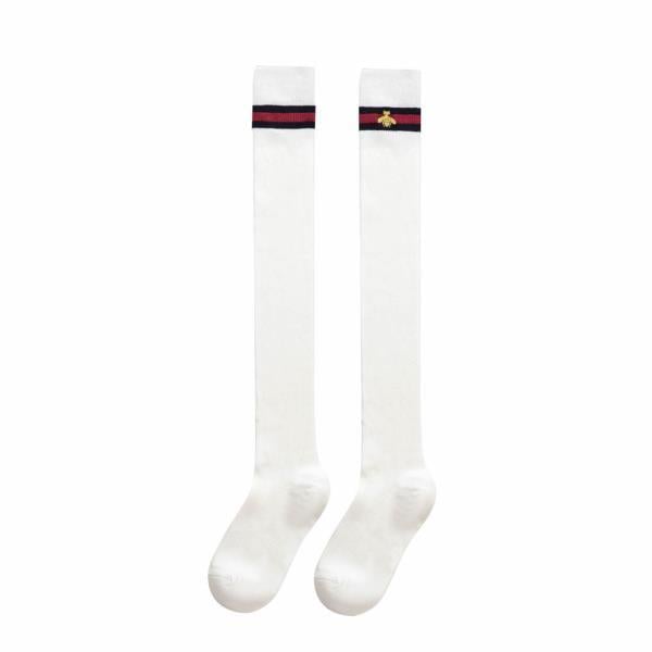 LITTLE BEE SOCKS EMBROIDERED WOMEN'S SOCKS OVER THE KNEE SOCKS FALL/WINTER HIGH SOCKS STOCKINGS COTTON THIGH SOCKS STUDENT SOCKS