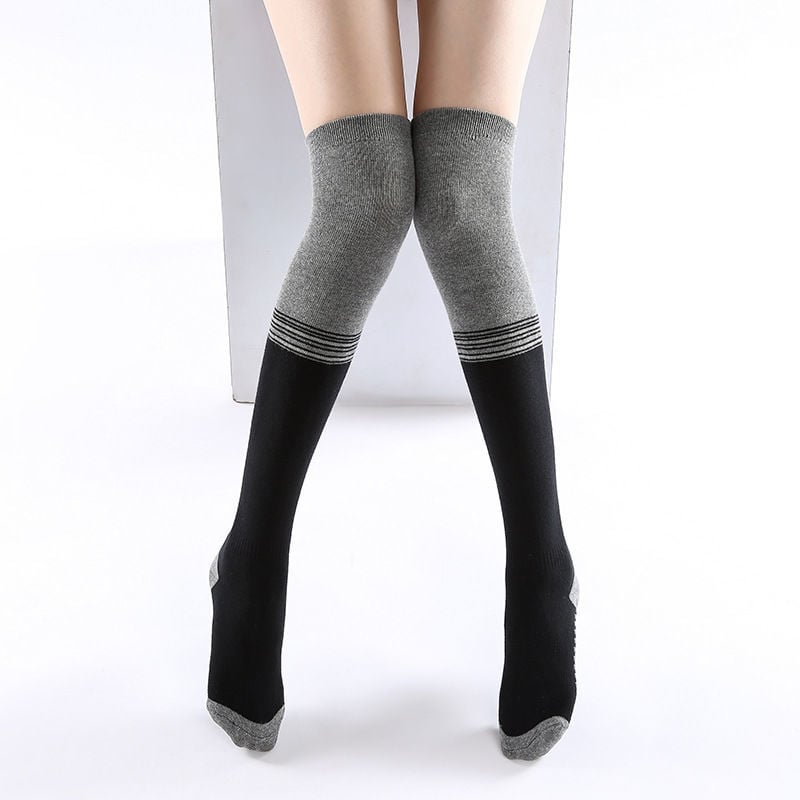 LONG-TUBE OVER-THE-KNEE YOGA SOCKS FOR WINTER WARMTH AND NON-SLIP DANCE ROUND-TOE SOCKS OVER-THE-KNEE YOGA SOCKS