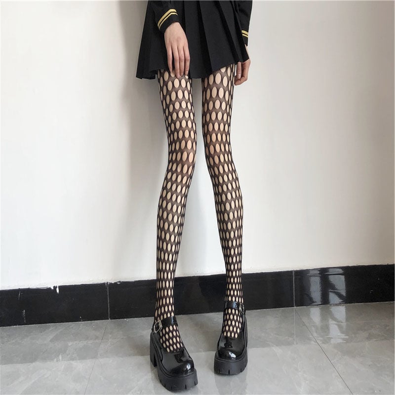 BLACK FASHION FISHING NET STOCKINGS PANTYHOSE SUMMER JK SILK STOCKINGS NIGHTCLUB SILK STOCKINGS