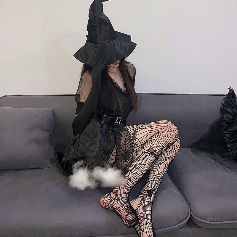 SPIDER FISHNET STOCKINGS JK FASHION HOLLOW PANTYHOSE