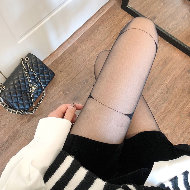 STITCHING STOCKINGS PATTERN FASHION TROUSERS BOTTOMING SOCKS