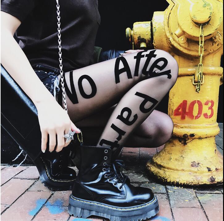 NO BLACK LETTER STOCKINGS