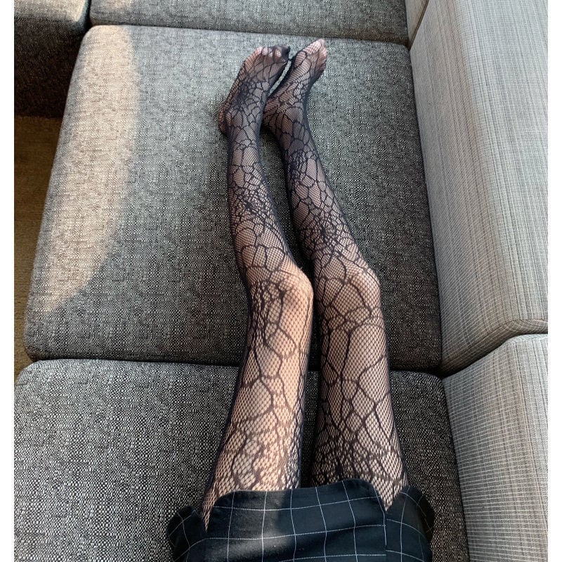 FISHING NET STOCKINGS SPIDER WEB  THIN HOLLOW PATTERN BOTTOMED PANTYHOSE OFFICE SILK STOCKINGS NIGHTCLUB SILK STOCKINGS
