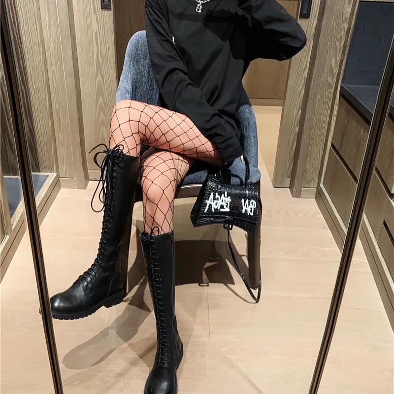 FISHNET SOCKS JK BLACK STOCKINGS WOMEN THIN PANTYHOSE