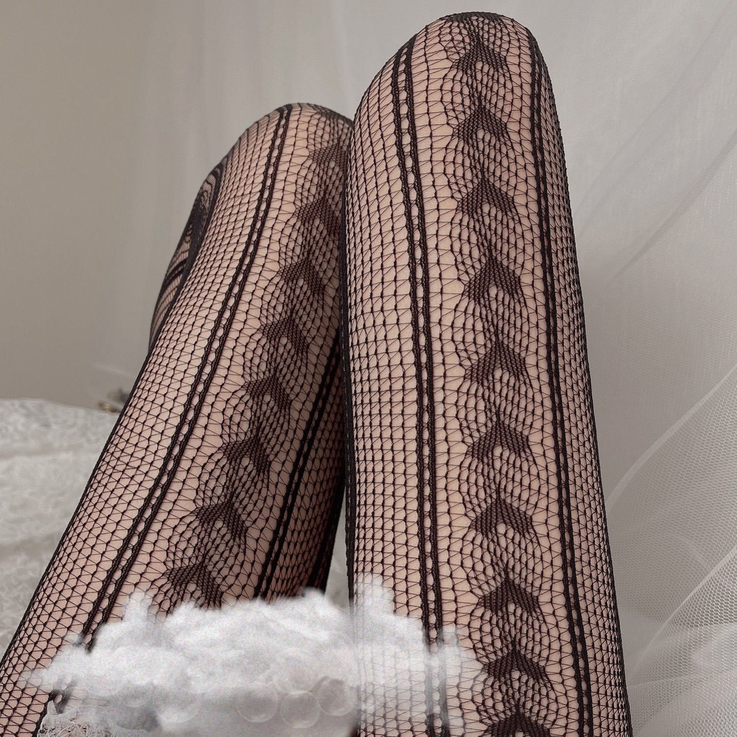 LOVE ALL-MATCH LEGGINGS TIGHTS HOLLOW FISHNET SOCKS JK HOT GIRL BLACK STOCKINGS