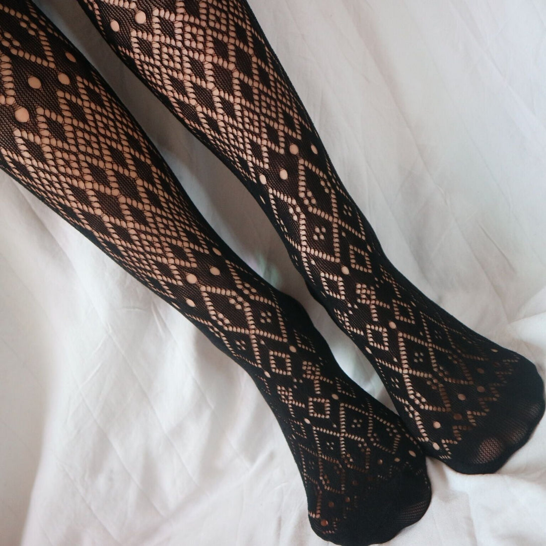 FASHION HOLLOW SUPER ELASTIC FISHNET STOCKINGS WOMEN PANTYHOSE SIZE RHOMBUS JACQUARD NET SOCKS