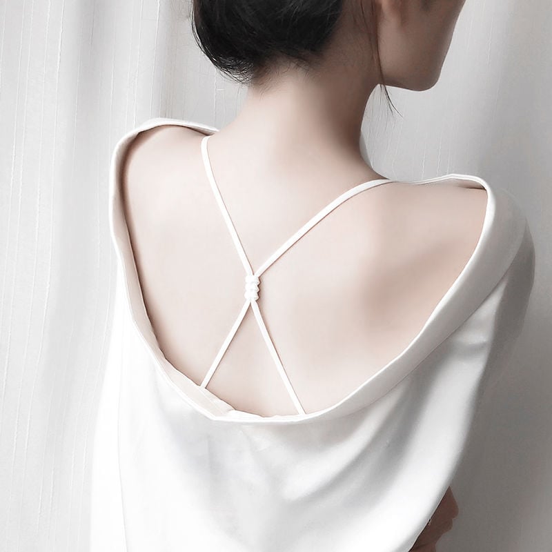 BEAUTIFUL BACK BRA UNDERWEAR WITH SHOULDER STRAPS EXPOSED SUMMER FASHION INVISIBLE BRA STRAPS CROSS NON-SLIP STRAPS
