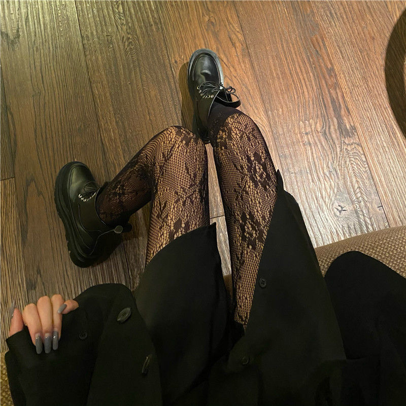 FASHION FISHING NET SOCKS LEGGINGS THIN FLOWER LONG TUBE HOLLOWED OUT MEAT PANTYHOSE