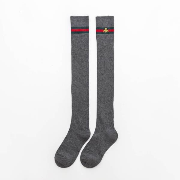 LITTLE BEE SOCKS EMBROIDERED WOMEN'S SOCKS OVER THE KNEE SOCKS FALL/WINTER HIGH SOCKS STOCKINGS COTTON THIGH SOCKS STUDENT SOCKS