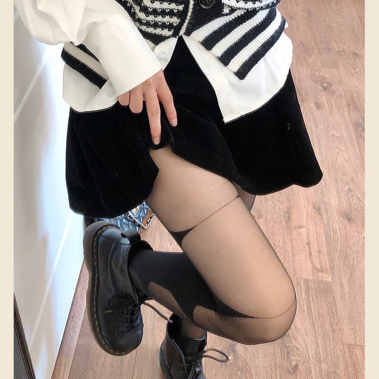 STITCHING STOCKINGS PATTERN FASHION TROUSERS BOTTOMING SOCKS