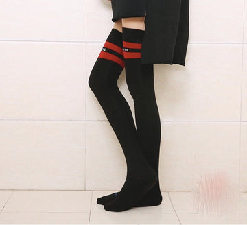 LETTERS OVER THE KNEE KNITTING SOCKS