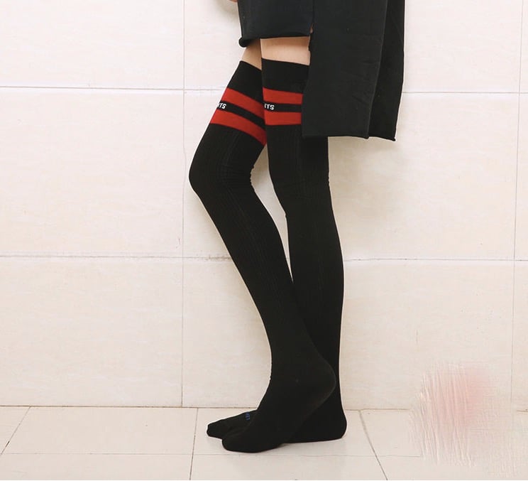 LETTERS OVER THE KNEE KNITTING SOCKS