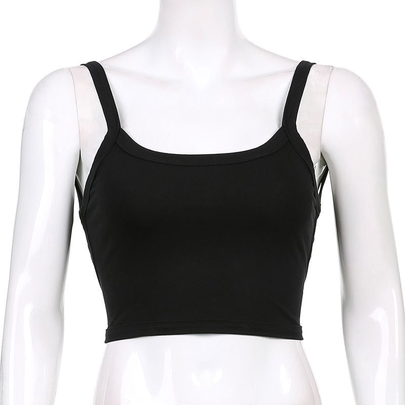 WOMEN'S SHORT ALL-MATCH BLOUSE WITH HALTER STRAPS CAMISOLE