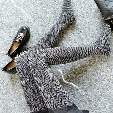 FASHION RETRO SILVER STOCKINGS BLACK SUPER FLASHING SILVER STOCKINGS