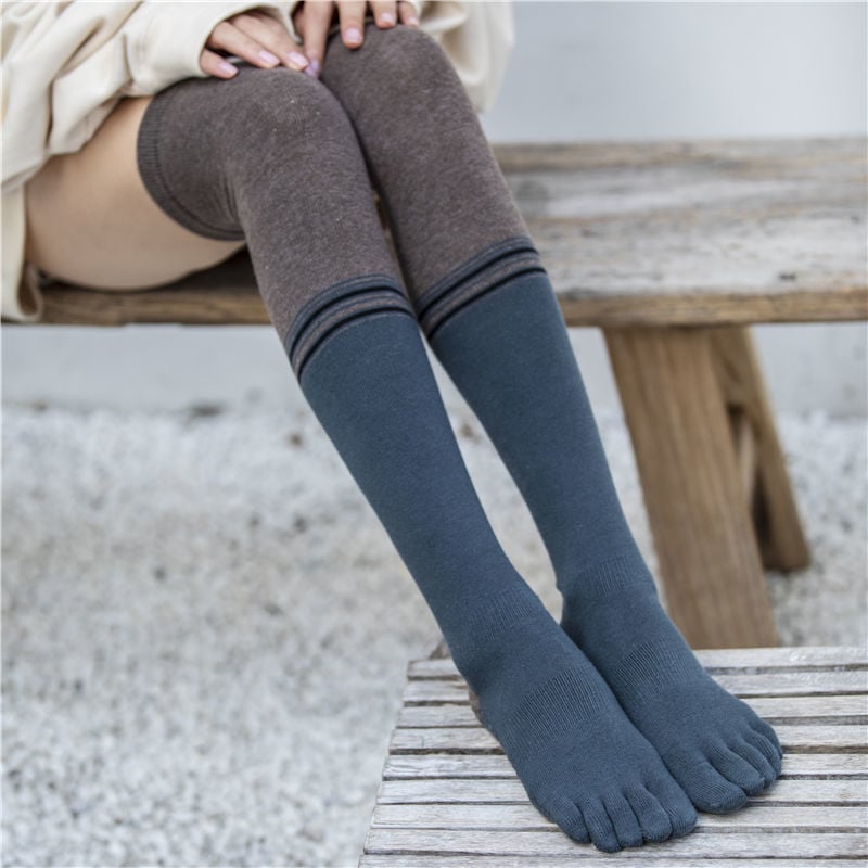 YOGA SOCKS LONG TUBE PROFESSIONAL YOGA SOCKS LONG TUBE PILATES YOGA OVER THE KNEE NON-SLIP FIVE-FINGER SOCKS