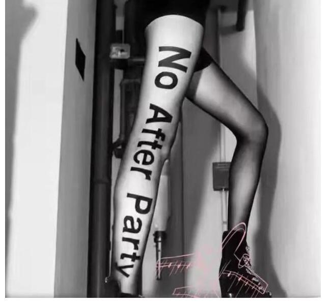 NO BLACK LETTER STOCKINGS