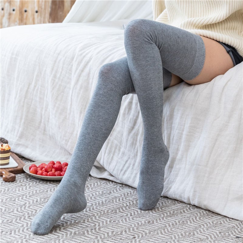 ALL COTTON THICKENED WARM KNEE SILICONE ANTISKID STOCKINGS HIGH STOCKINGS
