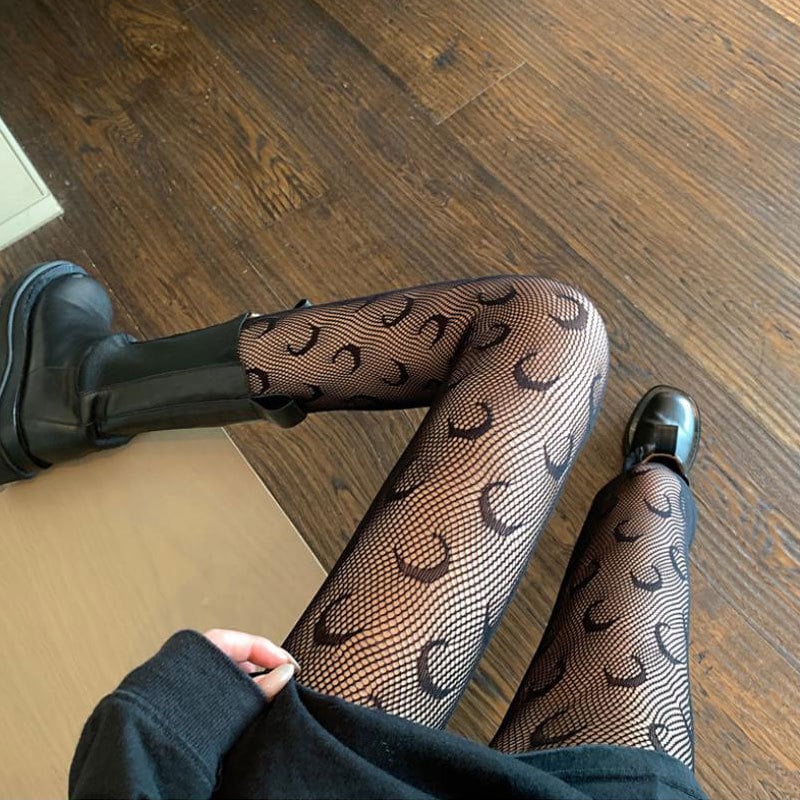 MOON FISHNET STOCKINGS SPRING, AUTUMN AND SUMMER THIN PANTYHOSE