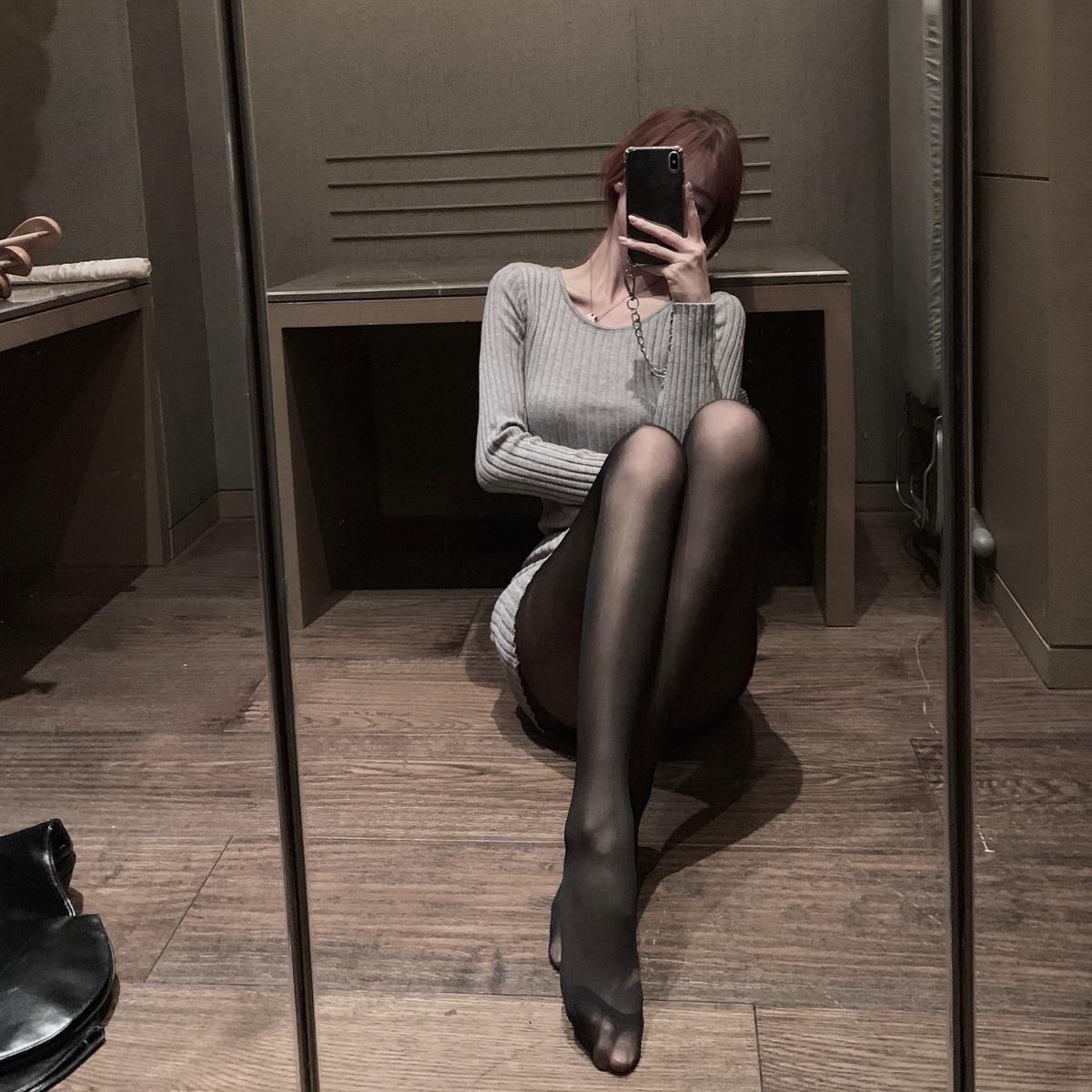 BLACK STOCKINGS JK UNIFORM OFFICE NIGHTCLUB PANTYHOSE
