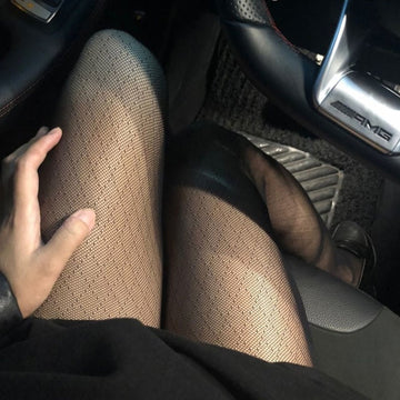 FASHION DIAMOND LATTICE TRANSPARENT MEAT FISHNET SOCKS HIGH STRETCH BOTTOMING SOCKS PANTYHOSE