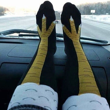 CHICKEN FEET SOCKS DAY CREATIVE IN TUBE SOCKS OSTRICH PATTERN GYM FUNNY MALE CALF THIN STOCKINGS
