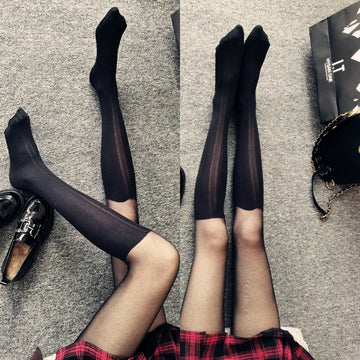FASHION STITCHING PARTY NIGHTCLUB STUDENT GIRL PANTYHOSE