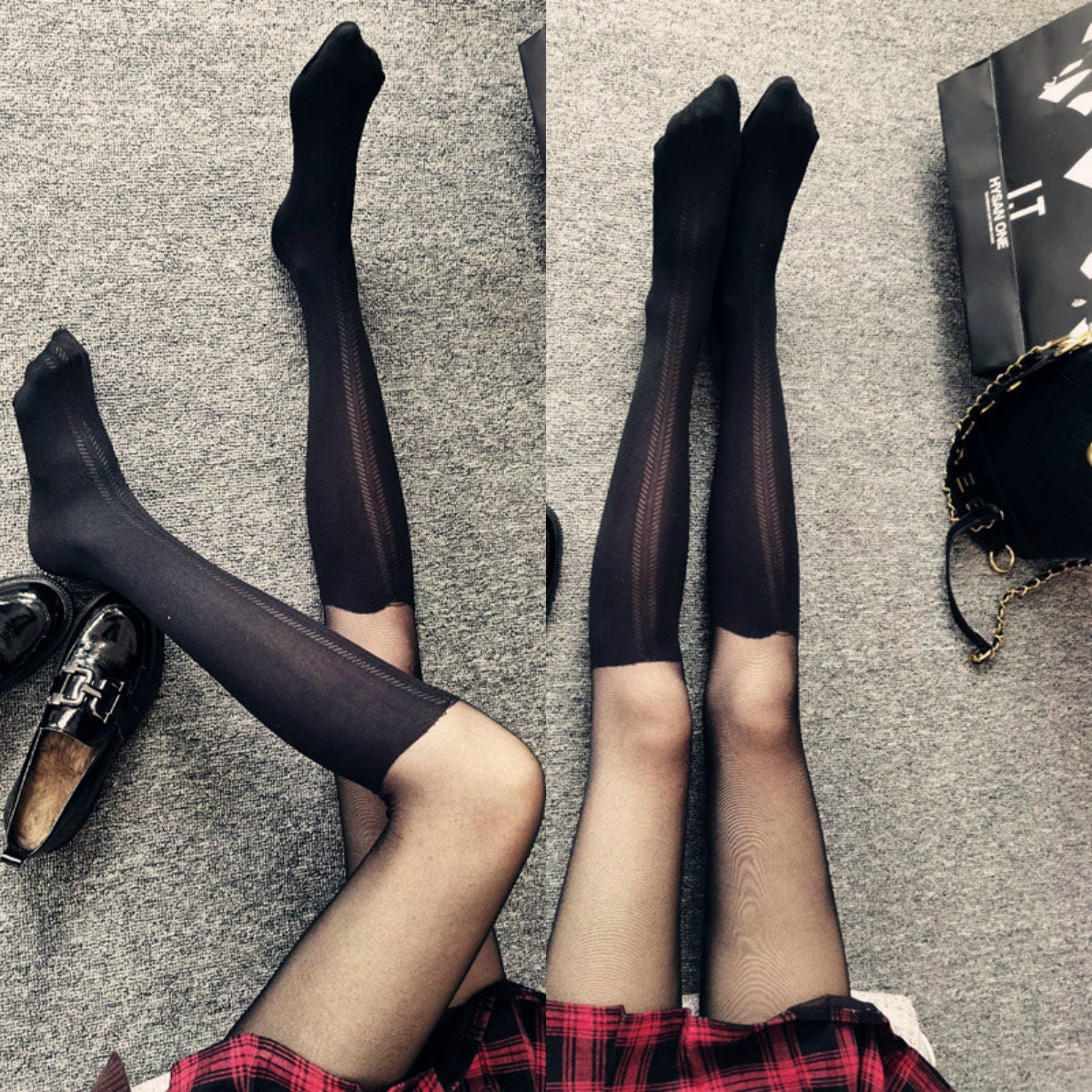 FASHION STITCHING PARTY NIGHTCLUB STUDENT GIRL PANTYHOSE