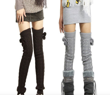 KNITTING OVER THE KNEE SOCKS LEGGING