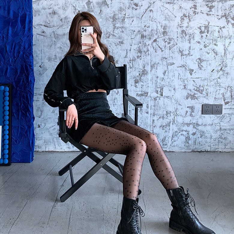 FASHION ANTI-DROPPING SILK BLACK SILK THIN PINEAPPLE SOCKS STAR SOCKS INVISIBLE THIN TRANSPARENT WOMEN PANTYHOSE
