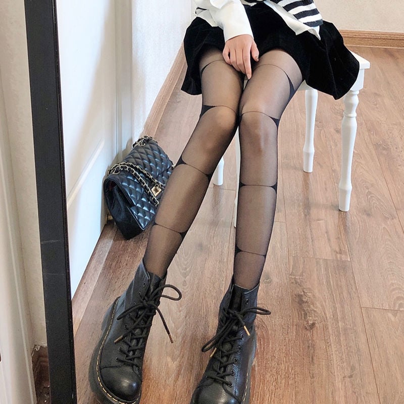 STITCHING STOCKINGS PATTERN FASHION TROUSERS BOTTOMING SOCKS