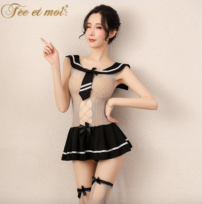 FASHION HOLLOWING OUT LACE DRESS FOR WOMEN