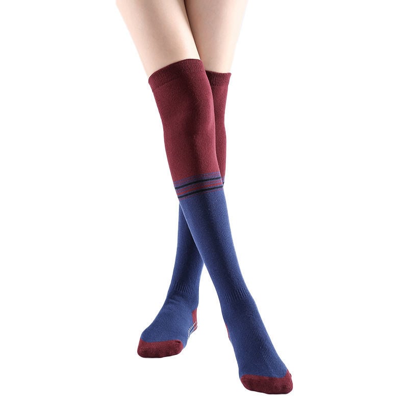 LONG-TUBE OVER-THE-KNEE YOGA SOCKS FOR WINTER WARMTH AND NON-SLIP DANCE ROUND-TOE SOCKS OVER-THE-KNEE YOGA SOCKS