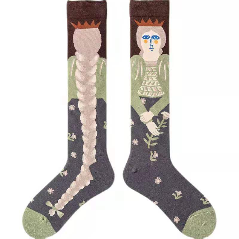 BRITISH STYLE QUEEN STOVEPIPE SOCKS KNEE-LENGTH STOCKINGS STREET LONG SOCKS