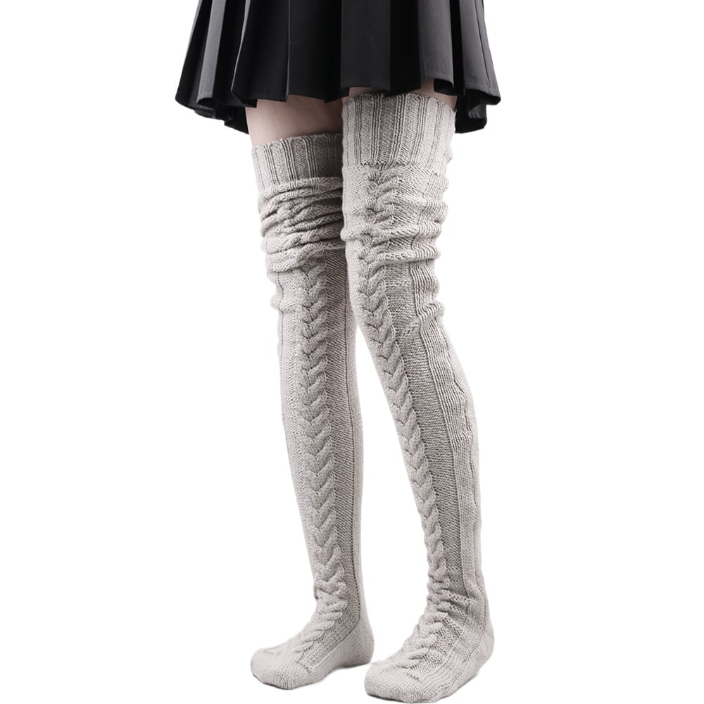 EXTRA-THICK WOOL IN  PILED KNEE-HIGH STOCKINGS