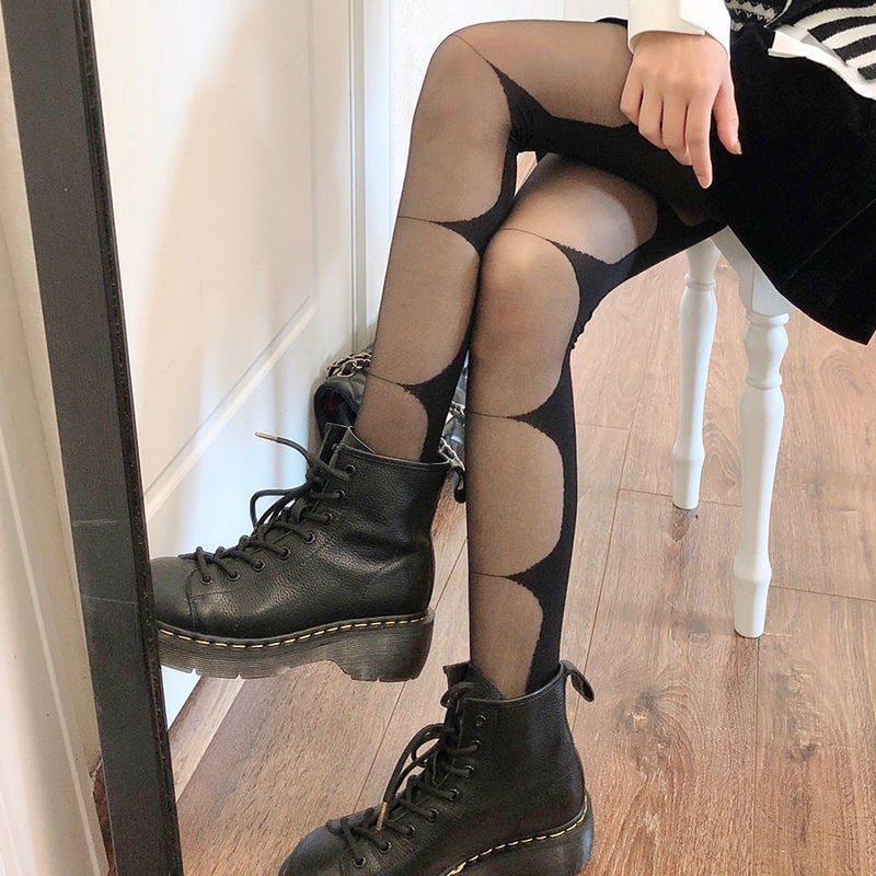 STITCHING STOCKINGS PATTERN FASHION TROUSERS BOTTOMING SOCKS