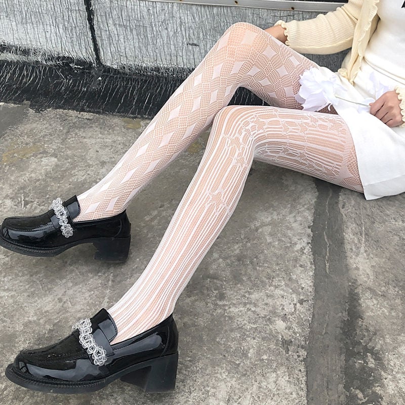 LACE HOLLOW LEGGINGS PANTYHOSE