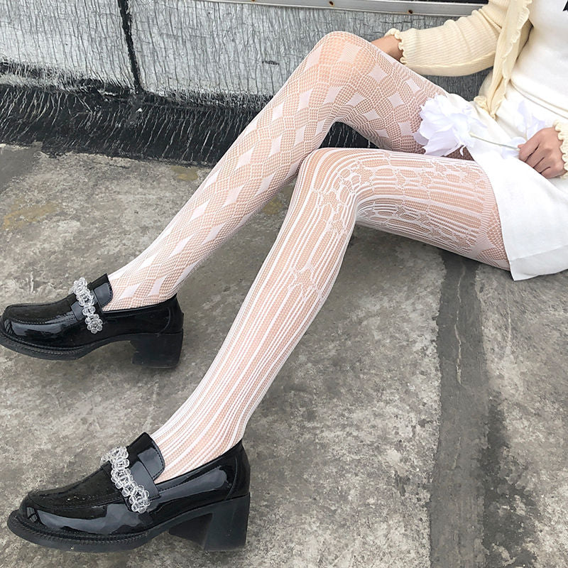 LACE HOLLOW LEGGINGS PANTYHOSE