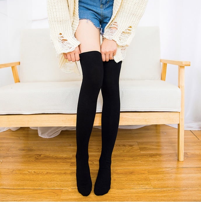 OVER THE KNEE THINNER COTTON SOCKS