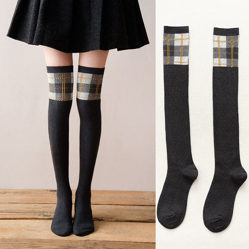 BRITISH STYLE HIGH TUBE KNEE SOCKS RETRO PERSONALIZED STOCKINGS COLLEGE STOCKINGS