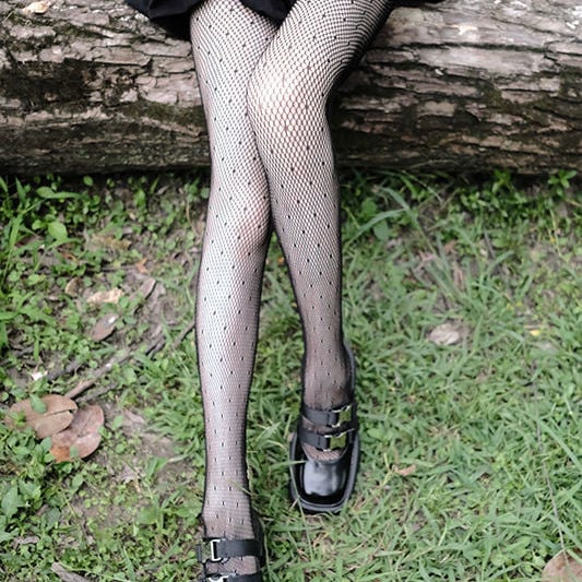 FASHION SLIM FISHING NET SOCKS BLACK LOVE STRIPE LACE NET SOCKS PANTYHOSE HOLLOW MESH SOCKS OFFICE SILK STOCKINGS NIGHTCLUB SILK STOCKINGS