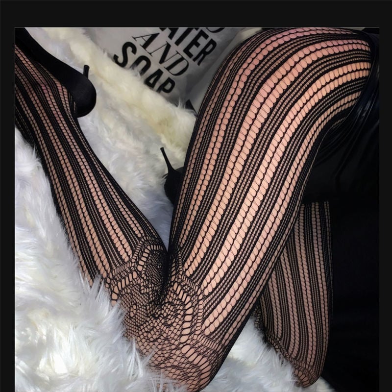 FASHION HOLLOW HIGH WAIST FISHNET STOCKINGS STOCKINGS PANTYHOSE