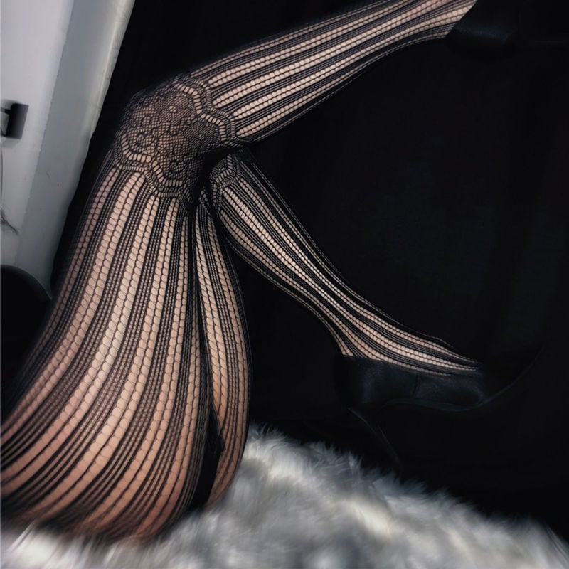 FASHION HOLLOW HIGH WAIST FISHNET STOCKINGS STOCKINGS PANTYHOSE