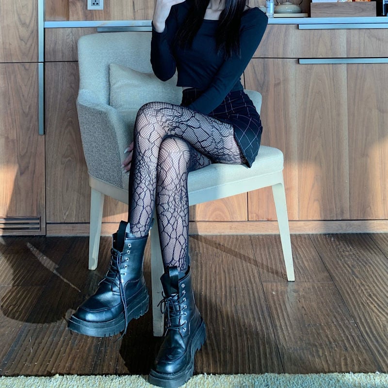 FISHING NET STOCKINGS SPIDER WEB  THIN HOLLOW PATTERN BOTTOMED PANTYHOSE OFFICE SILK STOCKINGS NIGHTCLUB SILK STOCKINGS