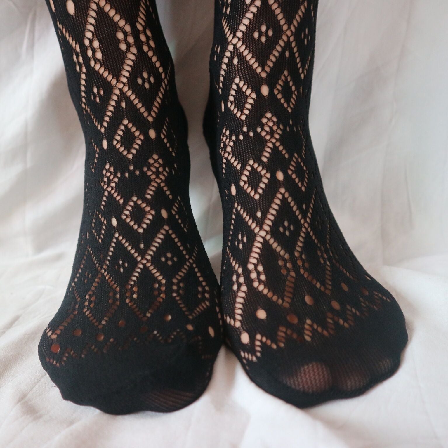 FASHION HOLLOW SUPER ELASTIC FISHNET STOCKINGS WOMEN PANTYHOSE SIZE RHOMBUS JACQUARD NET SOCKS