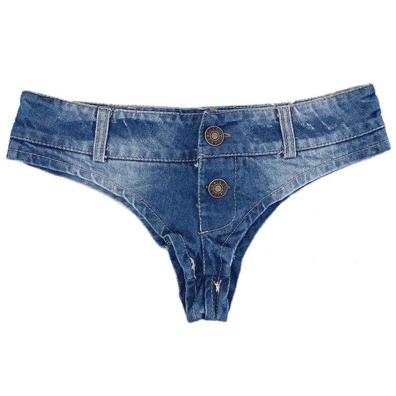 ULTRA SHORT DENIM SHORTS BIKINI PANTS