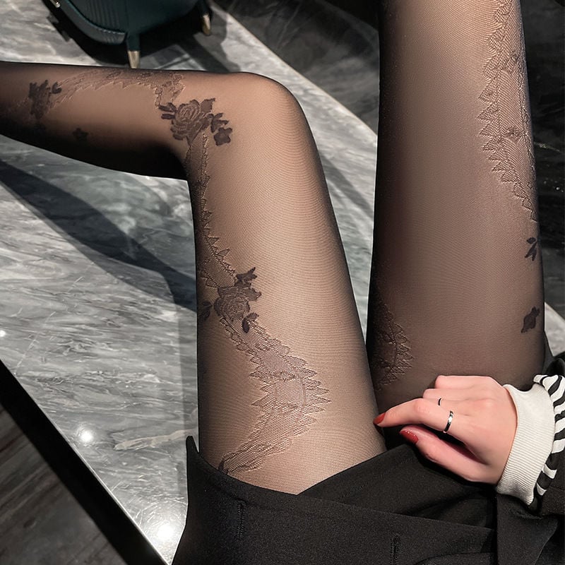 ROSE VINE LACE JK ROMPERS BOTTOMING SOCKS PANTYHOSE