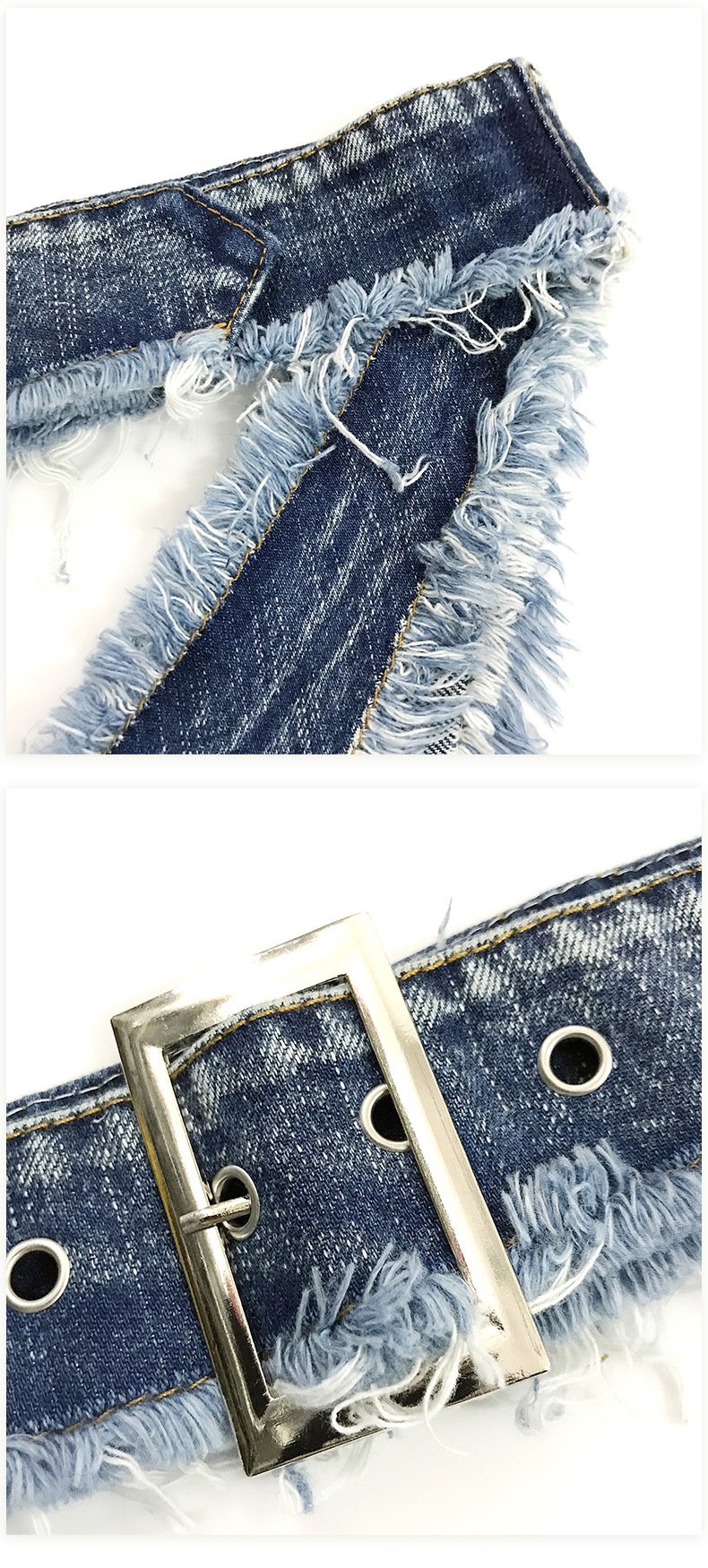 OPEN HIP HIGH WAIST WOMEN'S DENIM SHORTS
