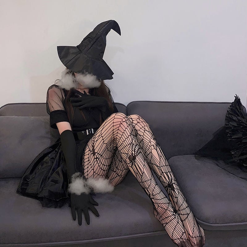 SPIDER FISHNET STOCKINGS JK FASHION HOLLOW PANTYHOSE
