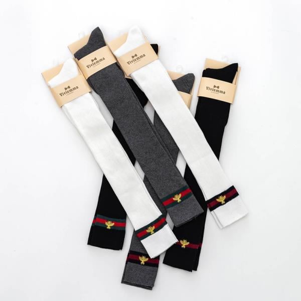 LITTLE BEE SOCKS EMBROIDERED WOMEN'S SOCKS OVER THE KNEE SOCKS FALL/WINTER HIGH SOCKS STOCKINGS COTTON THIGH SOCKS STUDENT SOCKS