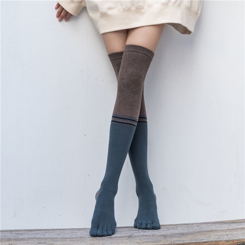 YOGA SOCKS LONG TUBE PROFESSIONAL YOGA SOCKS LONG TUBE PILATES YOGA OVER THE KNEE NON-SLIP FIVE-FINGER SOCKS